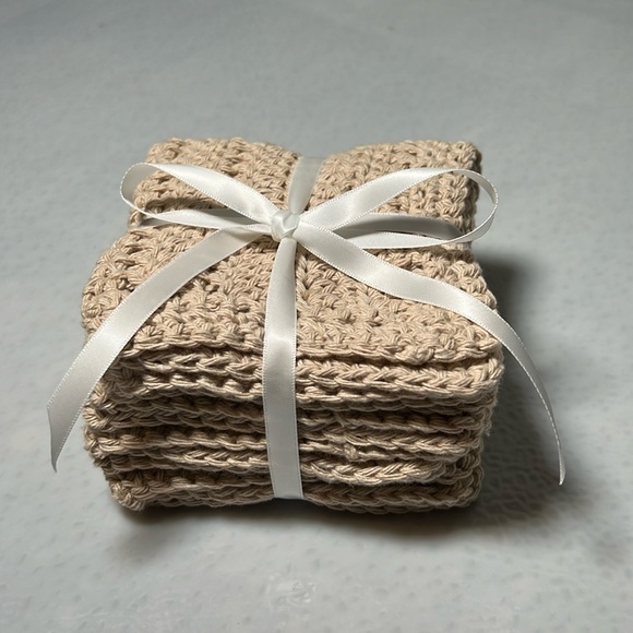 Grandma Ventures Other - Wash or Dish Cloths Set 4 100% Cotton Handmade by Grandma Ventures